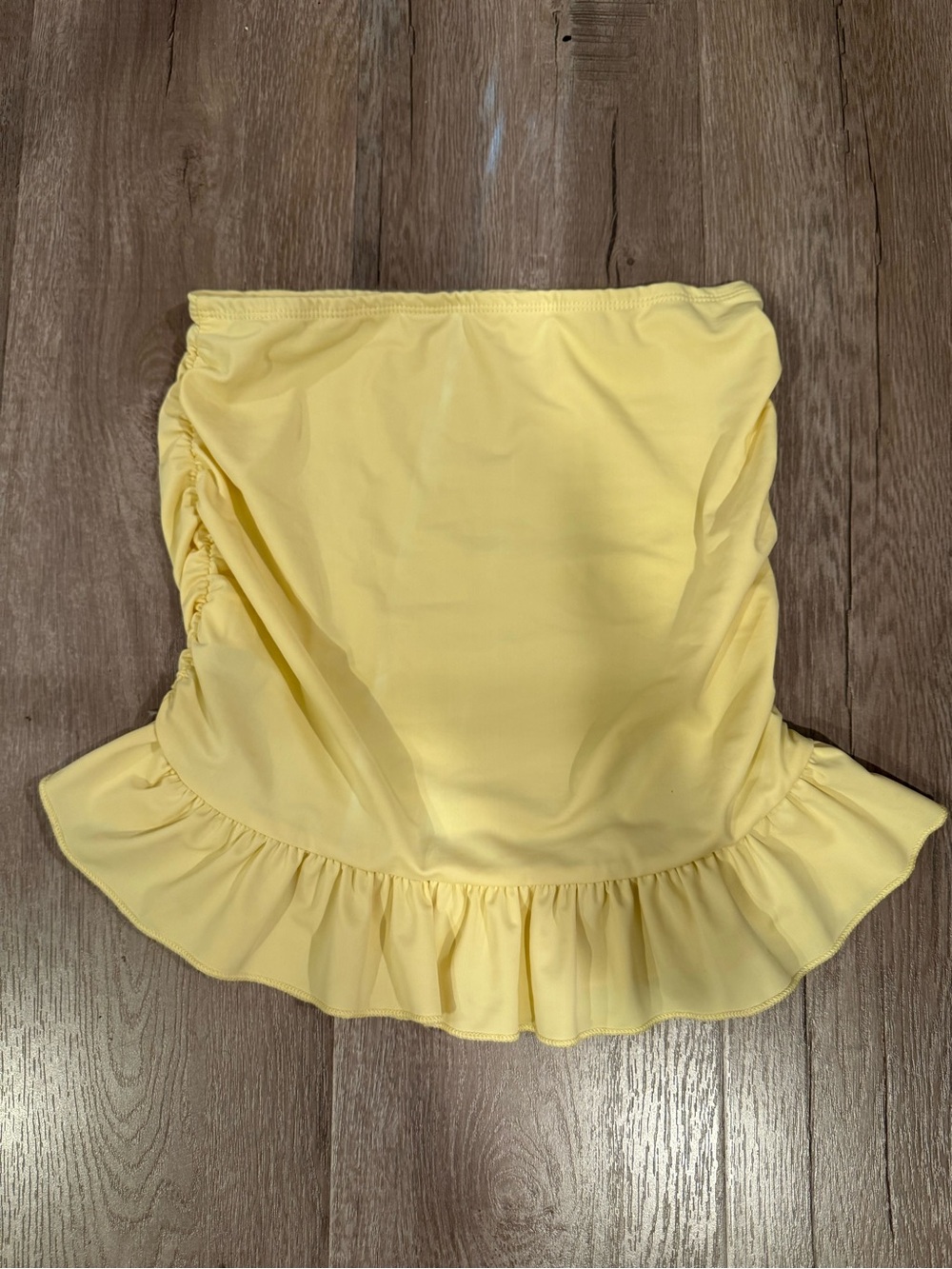 Yellow Ruffle Hem Women's Skirt - Brand Unknown